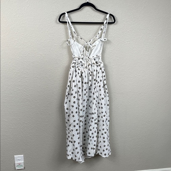 NWT For Love and Lemons Brenda Floral Midi Dress Daisy Strappy Open Back Sz L - Picture 8 of 15